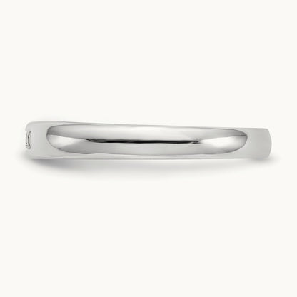 5-Stone Diamond Channel Band, 14K White Gold