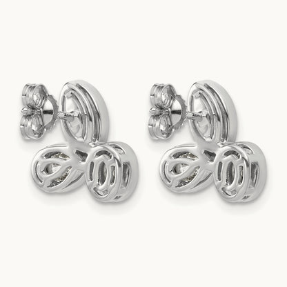 Oval Pear & Marquise 3 Stone Earrings, 2.00 ct tw Lab-Grown Diamond