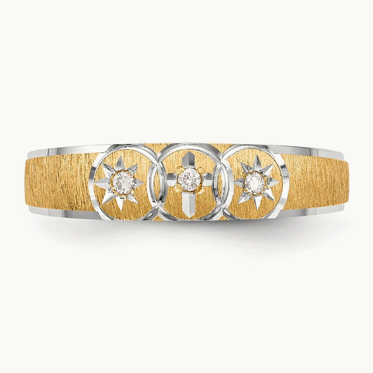 AA Quality Trio Ladies Complete Wedding Band, 14K