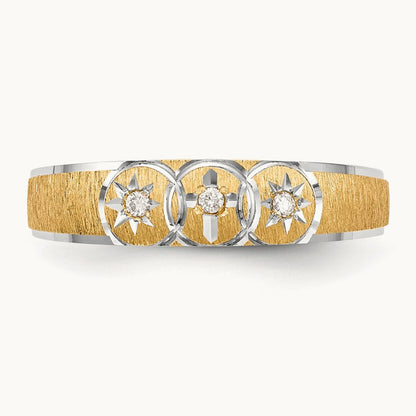 AA Quality Trio Ladies Complete Wedding Band, 14K