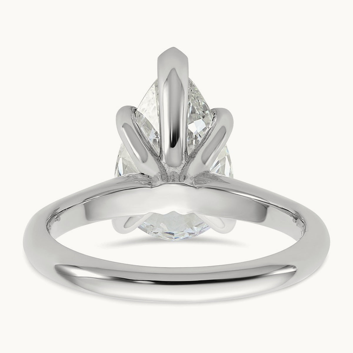 Pear 8X Ring, 3.00 ct tw Lab-Grown Diamond — 14K White Gold