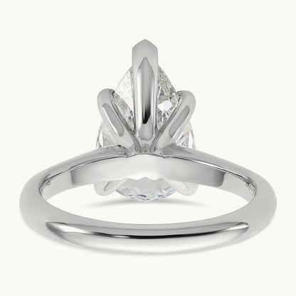 Pear 8X Ring, 3.00 ct tw Lab-Grown Diamond — 14K White Gold