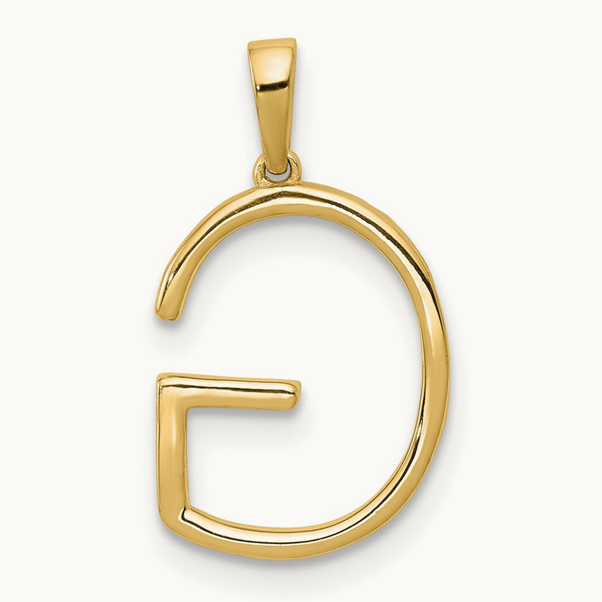 Diamond Letter G Initial Pendant, 14K