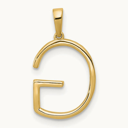Diamond Letter G Initial Pendant, 14K