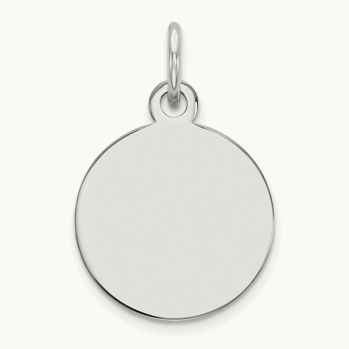 Plain .011 Gauge Round Engravable Disc Charm — 16mm