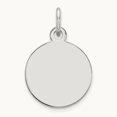 Plain .013 Gauge Round Engravable Disc Charm — 16mm