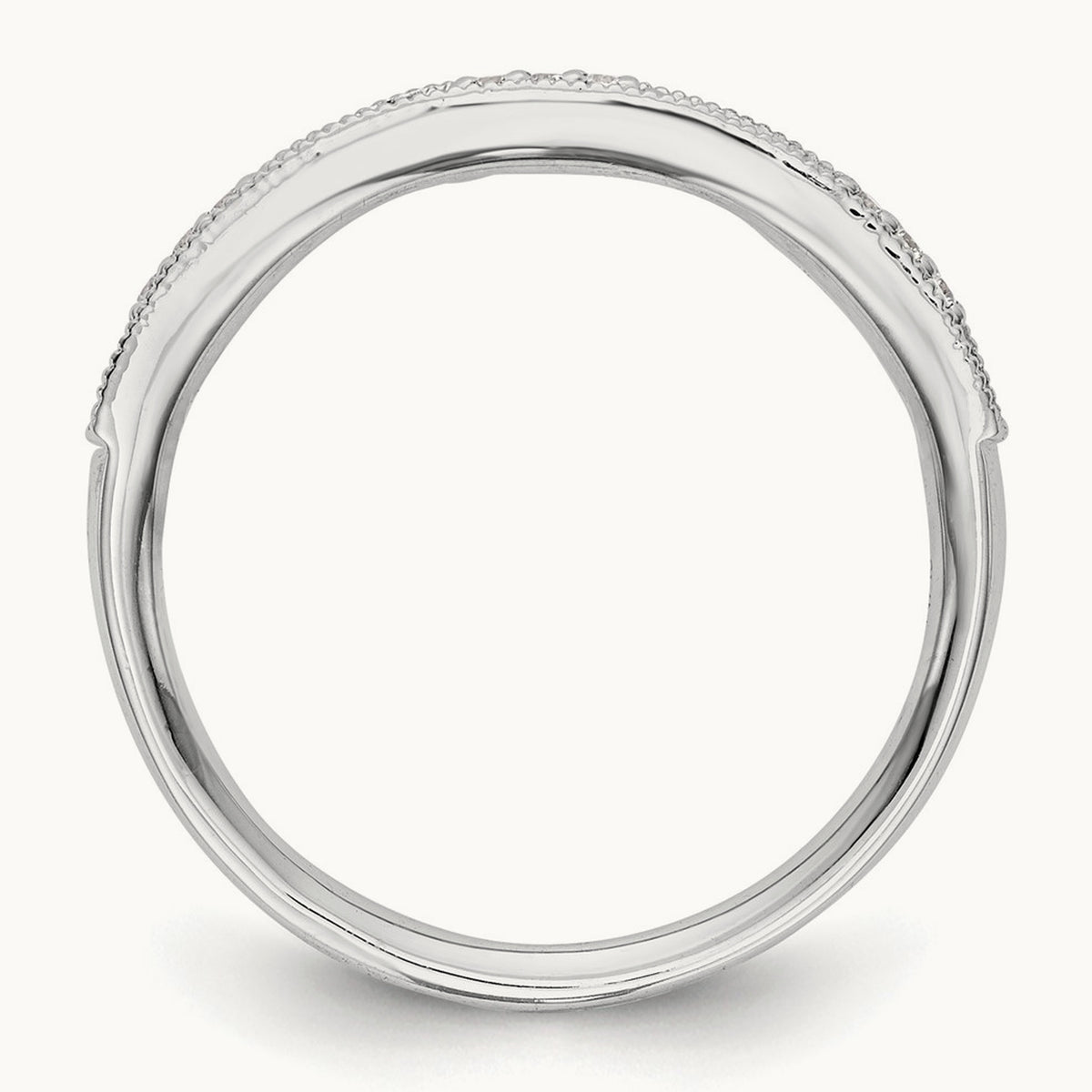 Diamond w/Sapphire Band, 14K White Gold