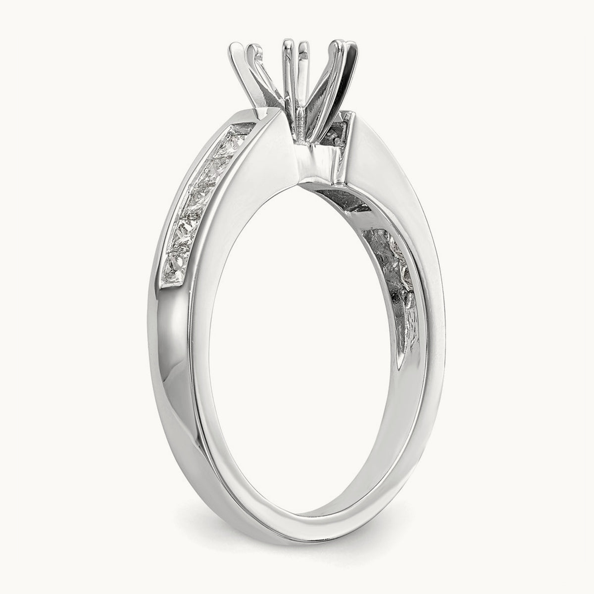 Peg Set Semi-Mount Engagement Ring, 0.50 ct tw