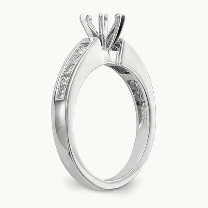 Peg Set Semi-Mount Engagement Ring, 0.50 ct tw