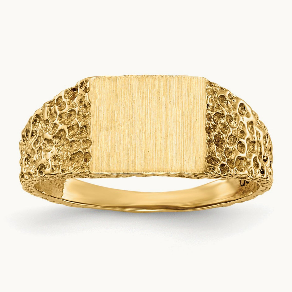 8.0x7. Open Back Signet Ring, 0mm, 14K
