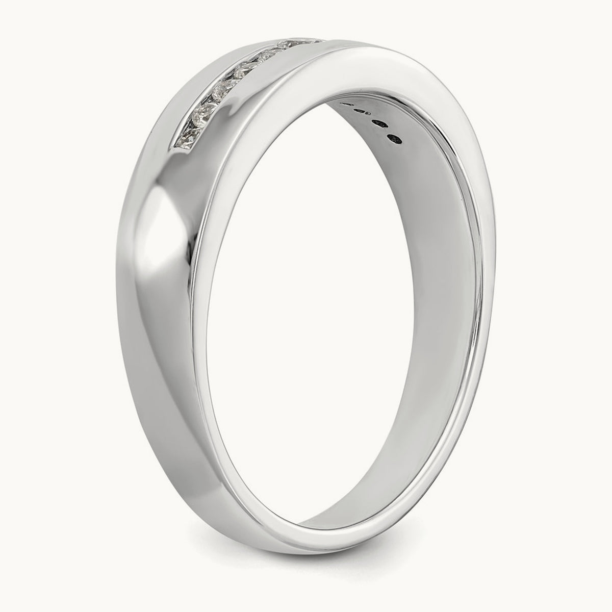 Diamond Men's Band — 14K White Gold, 10