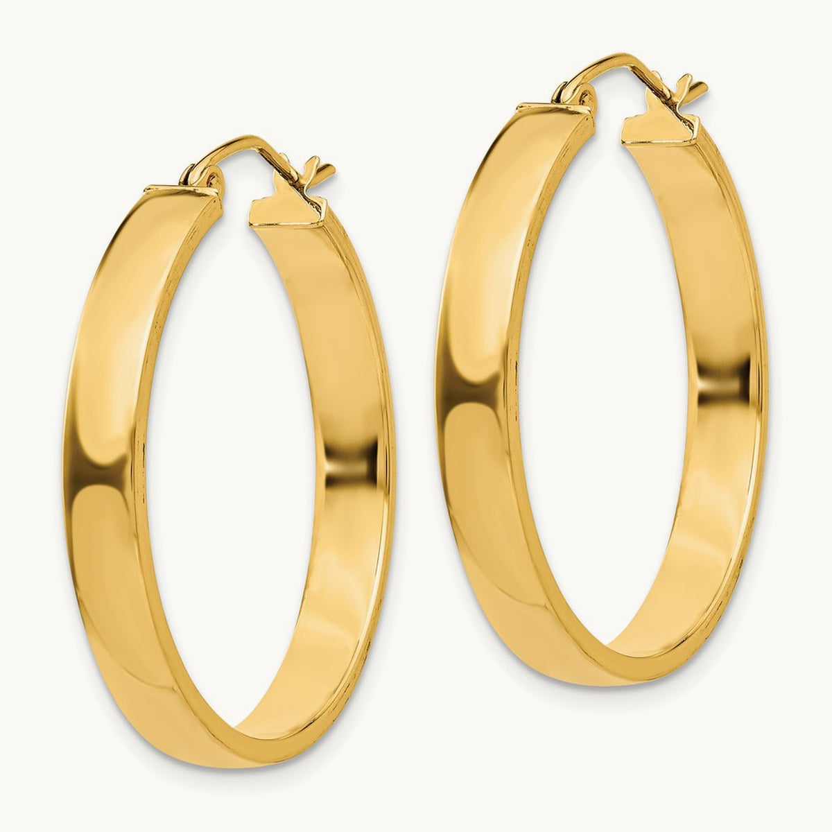 Polished Hoop Earring, 14K