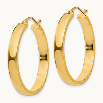 Polished Hoop Earring, 14K