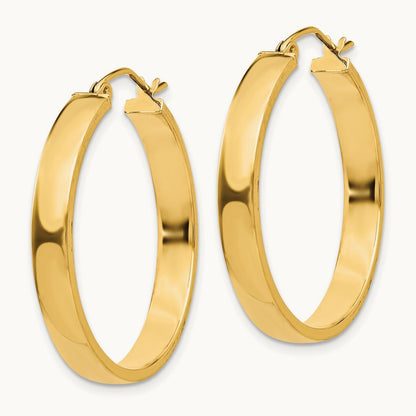 Polished Hoop Earring, 14K