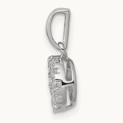 1/2ct. Diamond Circle Cluster Pendant, 14K White Gold
