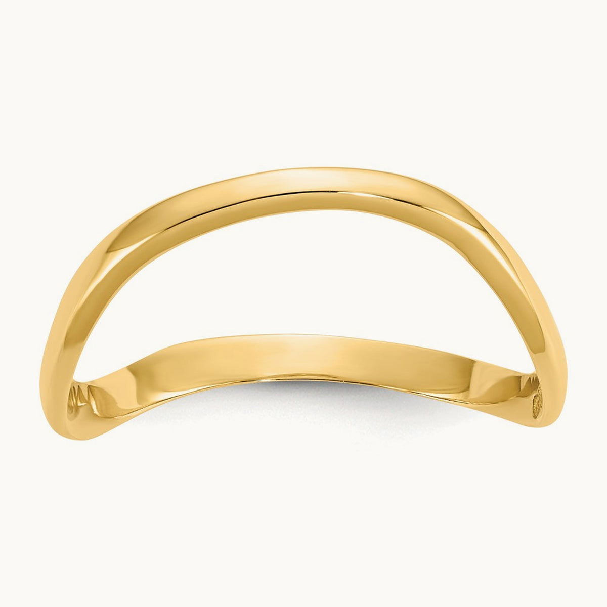 Wave Fashion Thumb Ring — 14K Yellow Gold