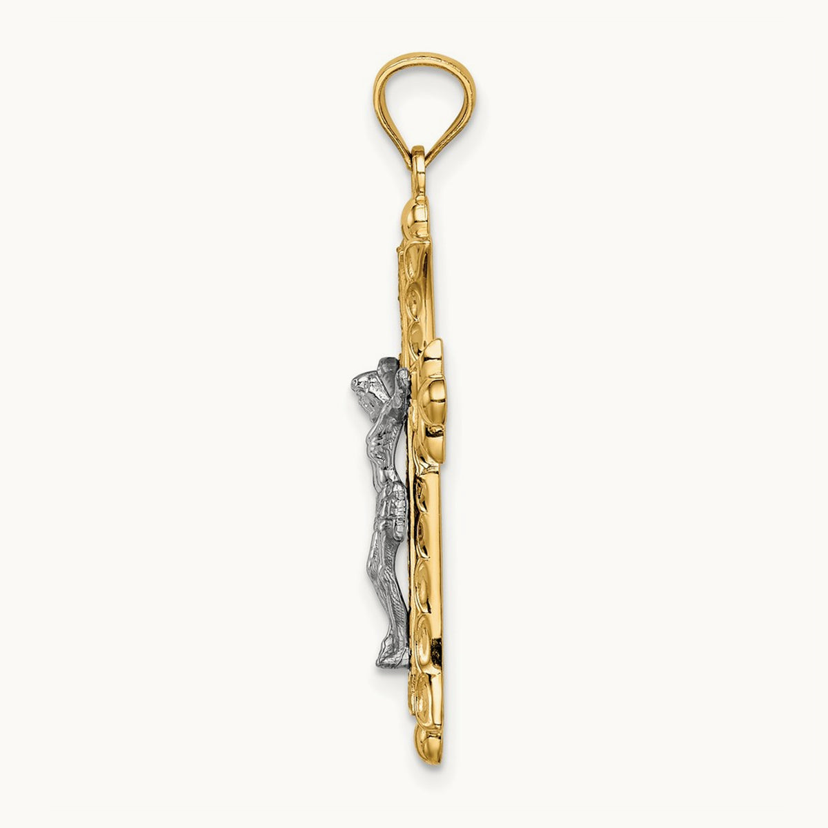Florentine Crucifix, 14K Two-tone