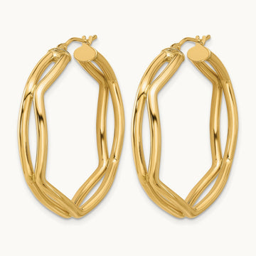 Polished Geometric Hoop Earrings — Leslie's — photo set