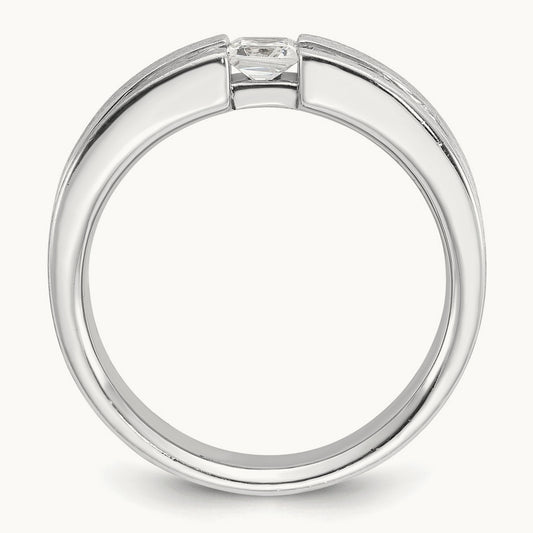 IBGoodman Men's Diamond Complete Ring, 14K White Gold