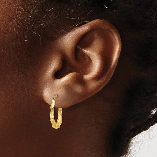 Hollow Oval Hoop Earrings — photo set