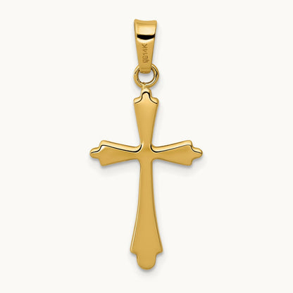 Polished Cross Pendant, 14K