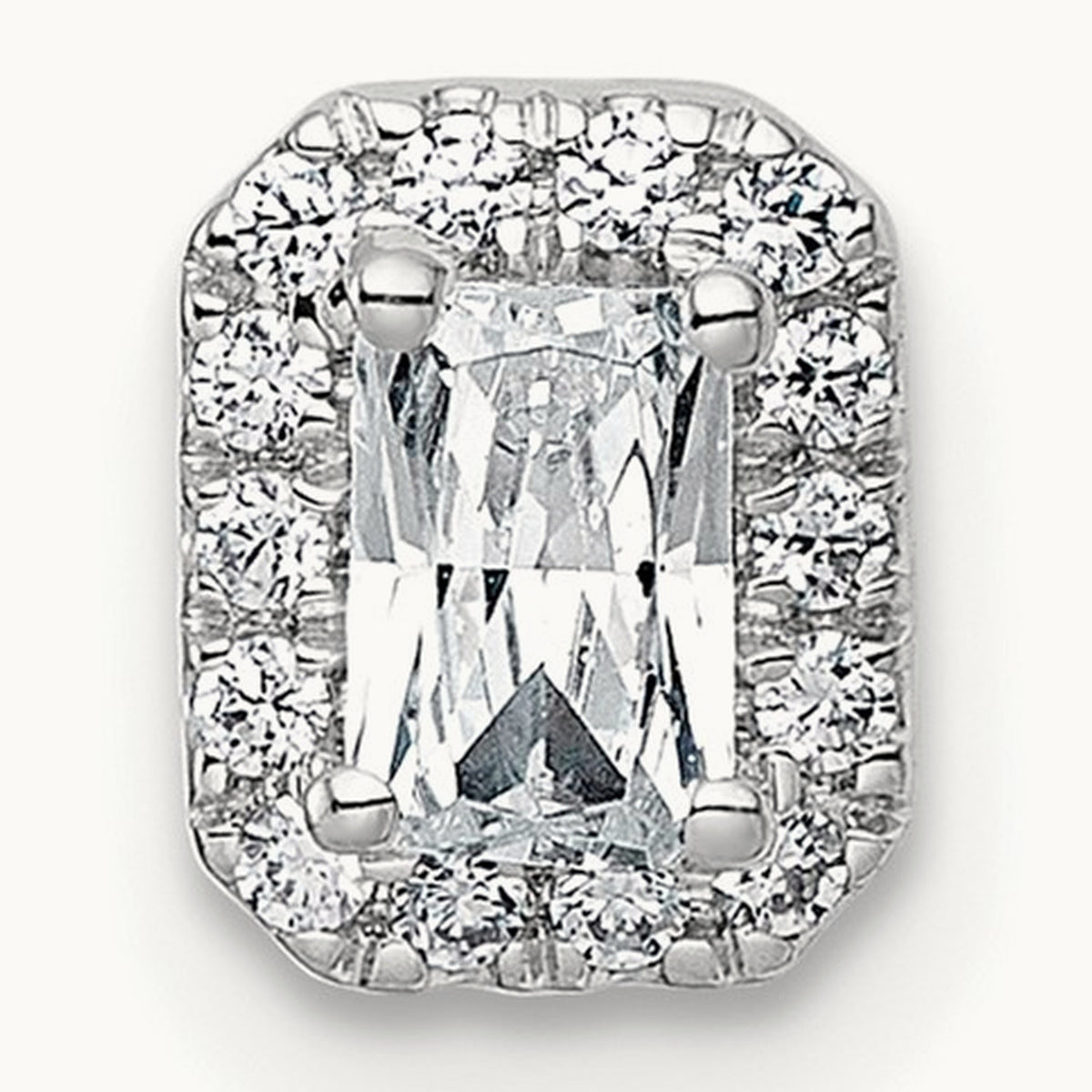 Radiant Halo Chain Slide, 0.25-5.50 ct tw Lab-Grown Diamond — 1/3 ct, VS (Best), 14K White Gold