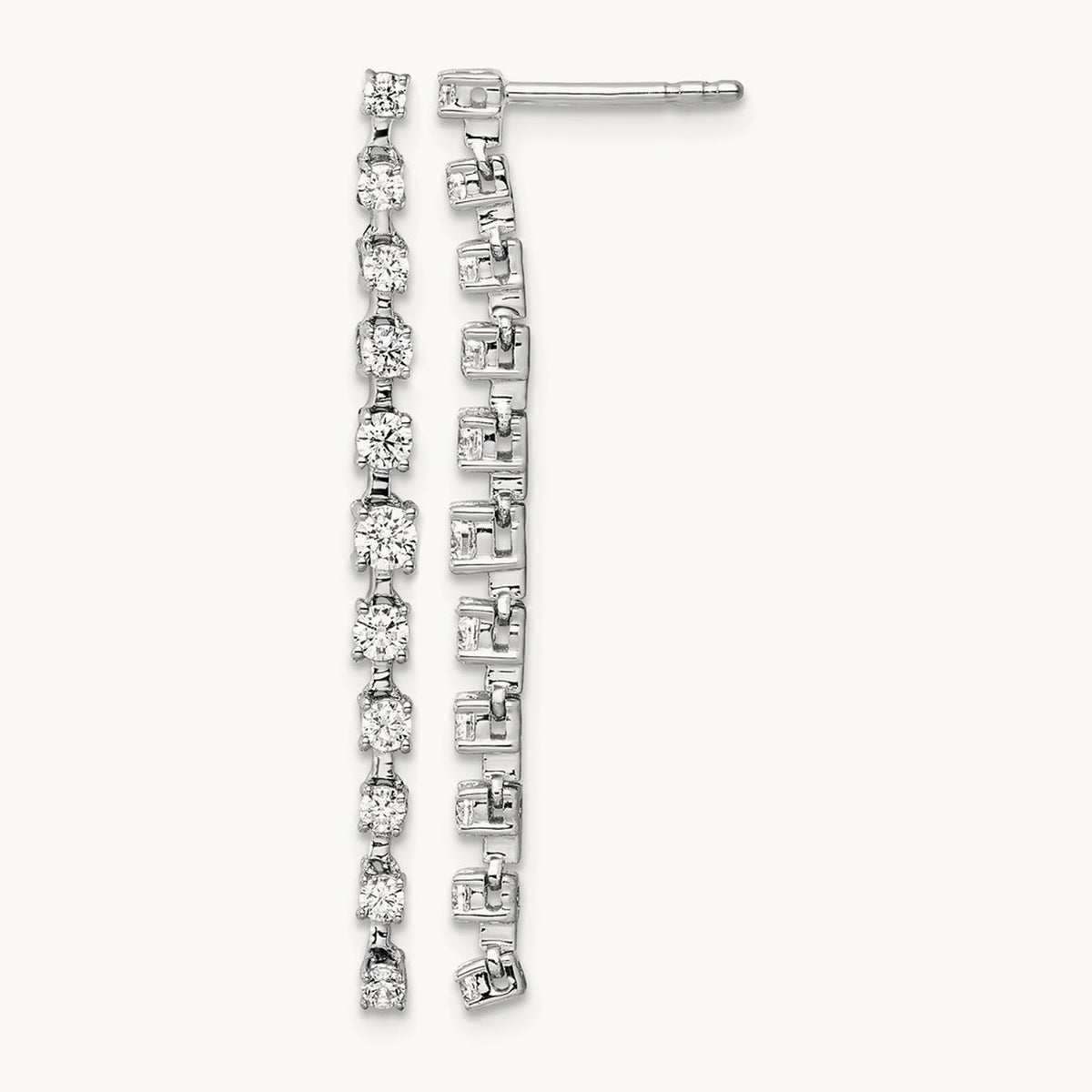 Dangle Post Earrings, 0.75 ct tw Lab-Grown Diamond