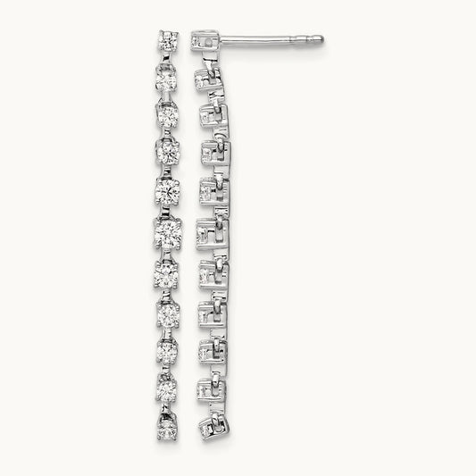 Dangle Post Earrings, 0.75 ct tw Lab-Grown Diamond