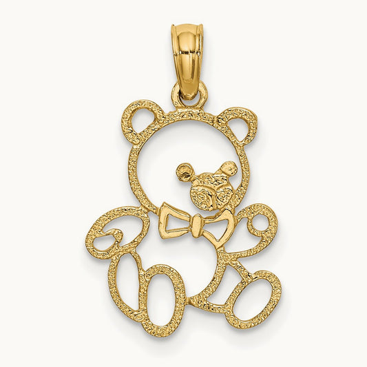 Cut out Teddy Bear Charm — 9.9mm