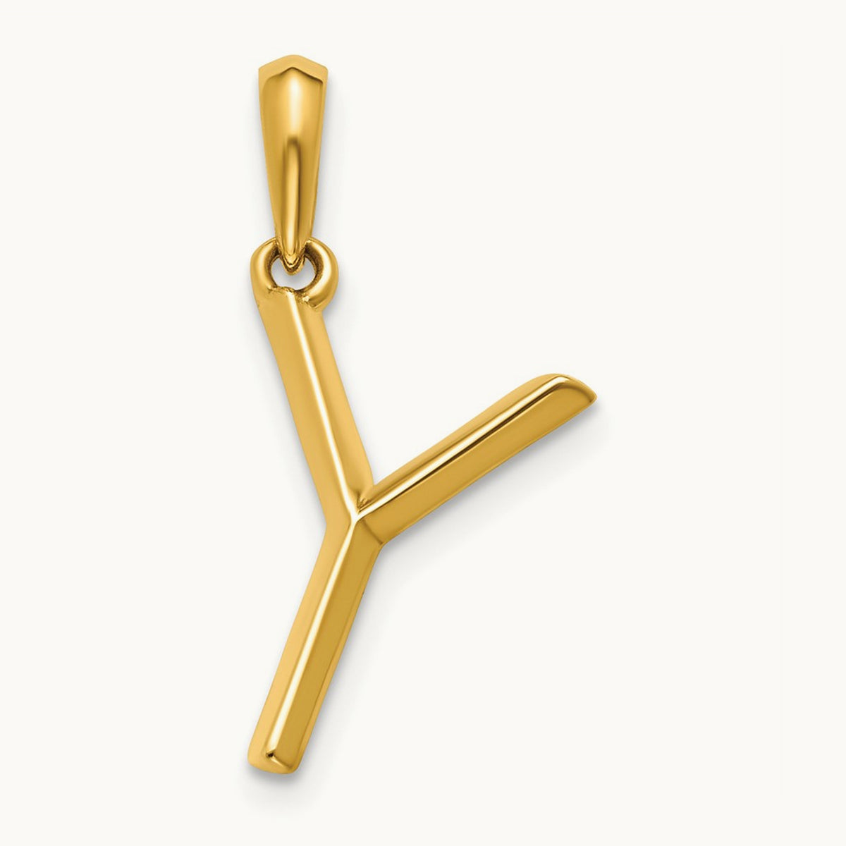 Fancy Letter Y, 14K Yellow Gold