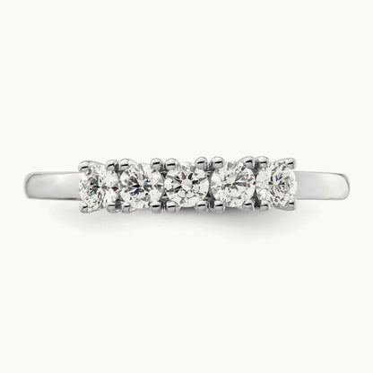 5-Stone Diamond Band, 14K White Gold