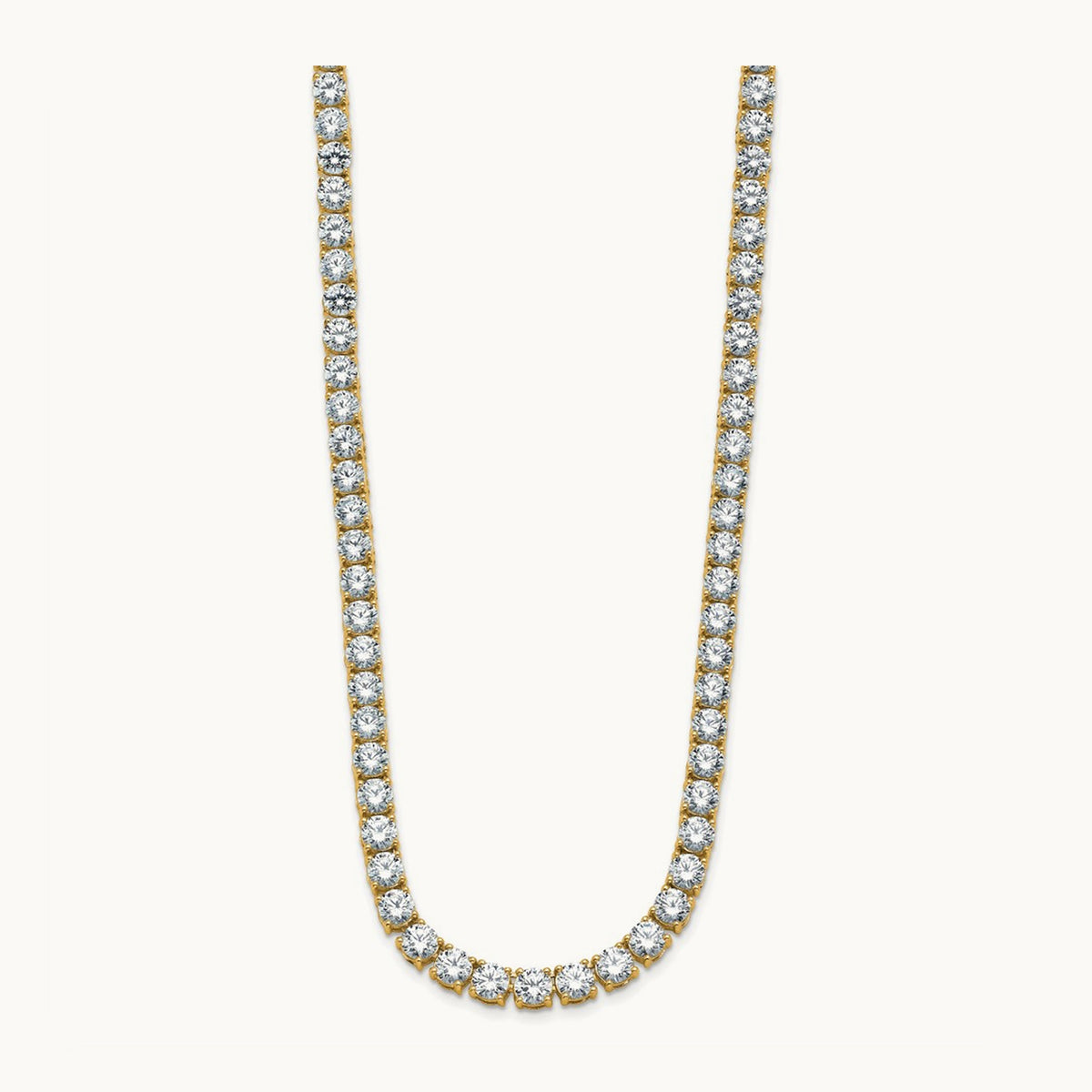 Straight Tennis Necklace, 34 3/8-45 1/2 ct Lab-Grown Diamond