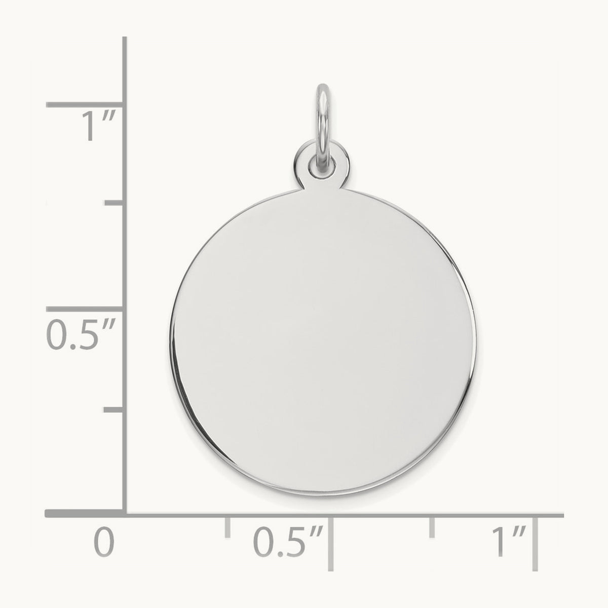 Plain .018 Gauge Round Engravable Disc Charm — 27mm