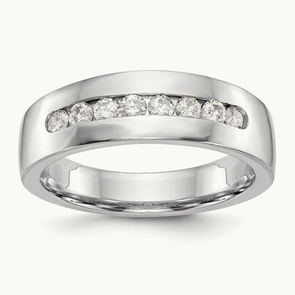 Diamond Men's Band, 14K White Gold