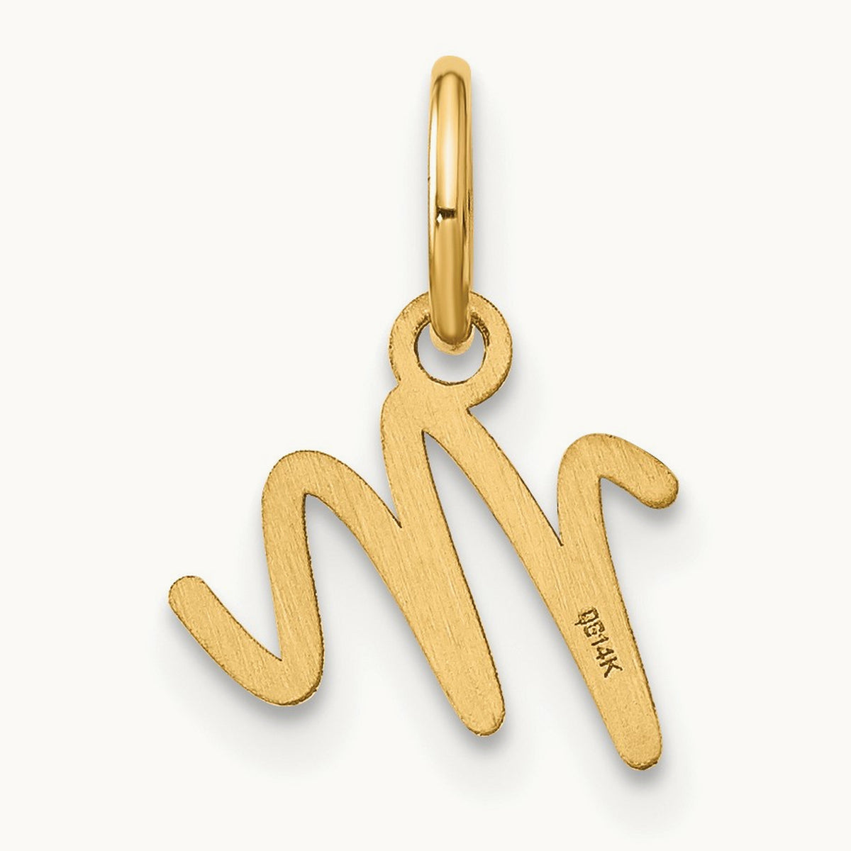 Upper case Initial Charm — 14K Yellow Gold, M
