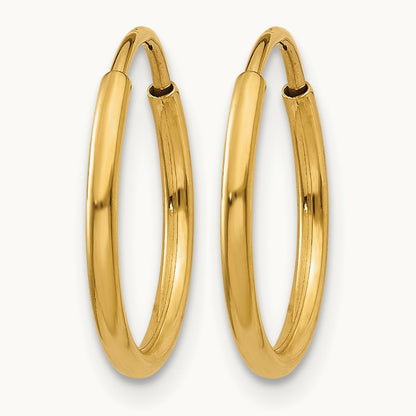 Endless Hoop Earring — 14K Yellow Gold