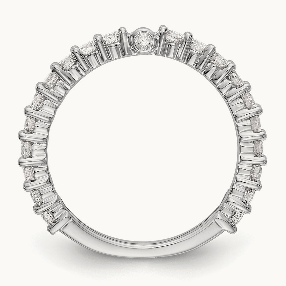 Peg Set Semi-Mount Engagement Ring, 0.75 ct tw