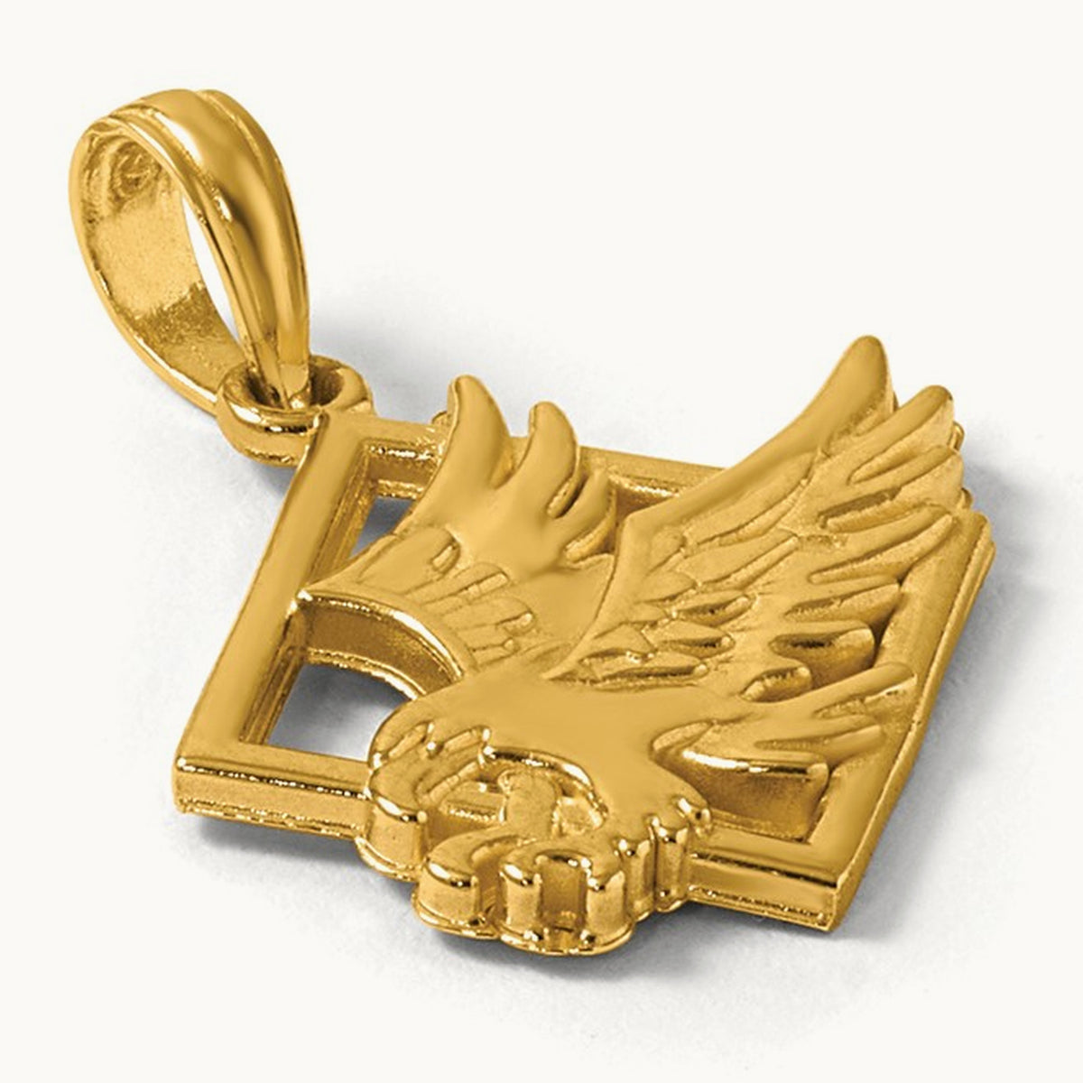 Polished Eagle Pendant, 14K