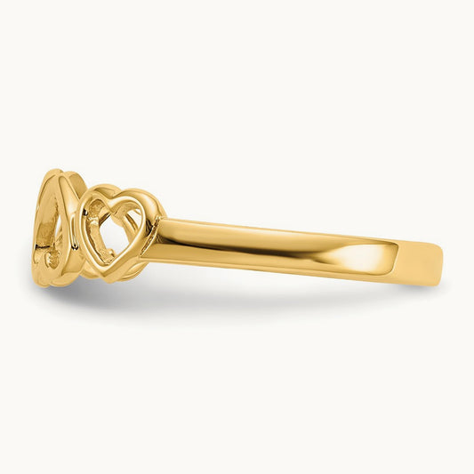 Heart Ring — 14K Yellow Gold, 7
