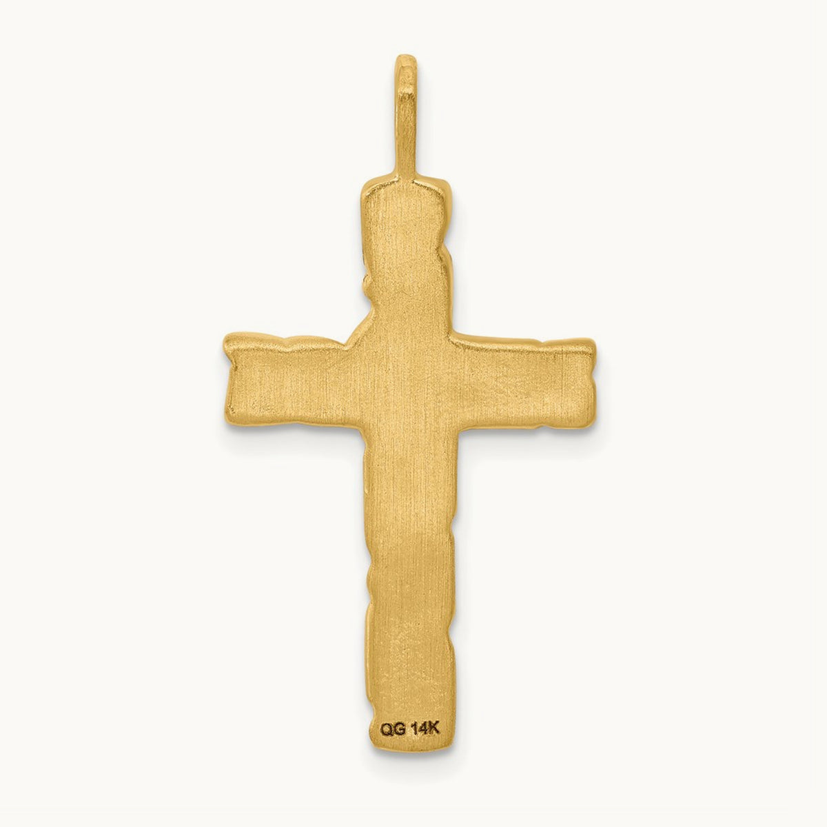 Nugget Cross Pendant, 14K