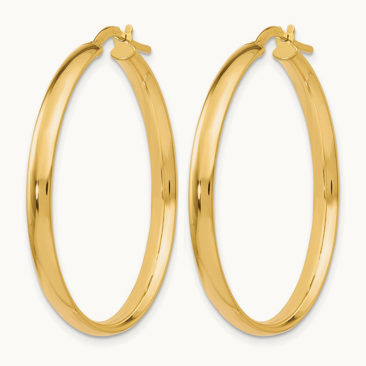 Polished Hoop Earrings, 10K — Leslie's