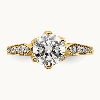 1 1/2ct Round Semi-Mount Engagement Dia Ring, 14K Gold