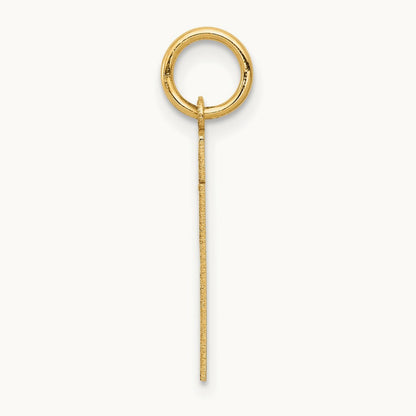 Small Satin Number 21 Charm — 14K Yellow Gold