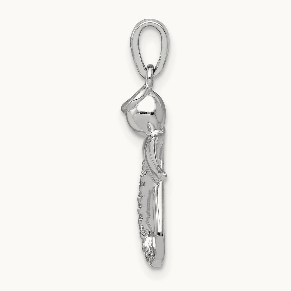 Diamond Infinity Angel Pendant, 14K White Gold