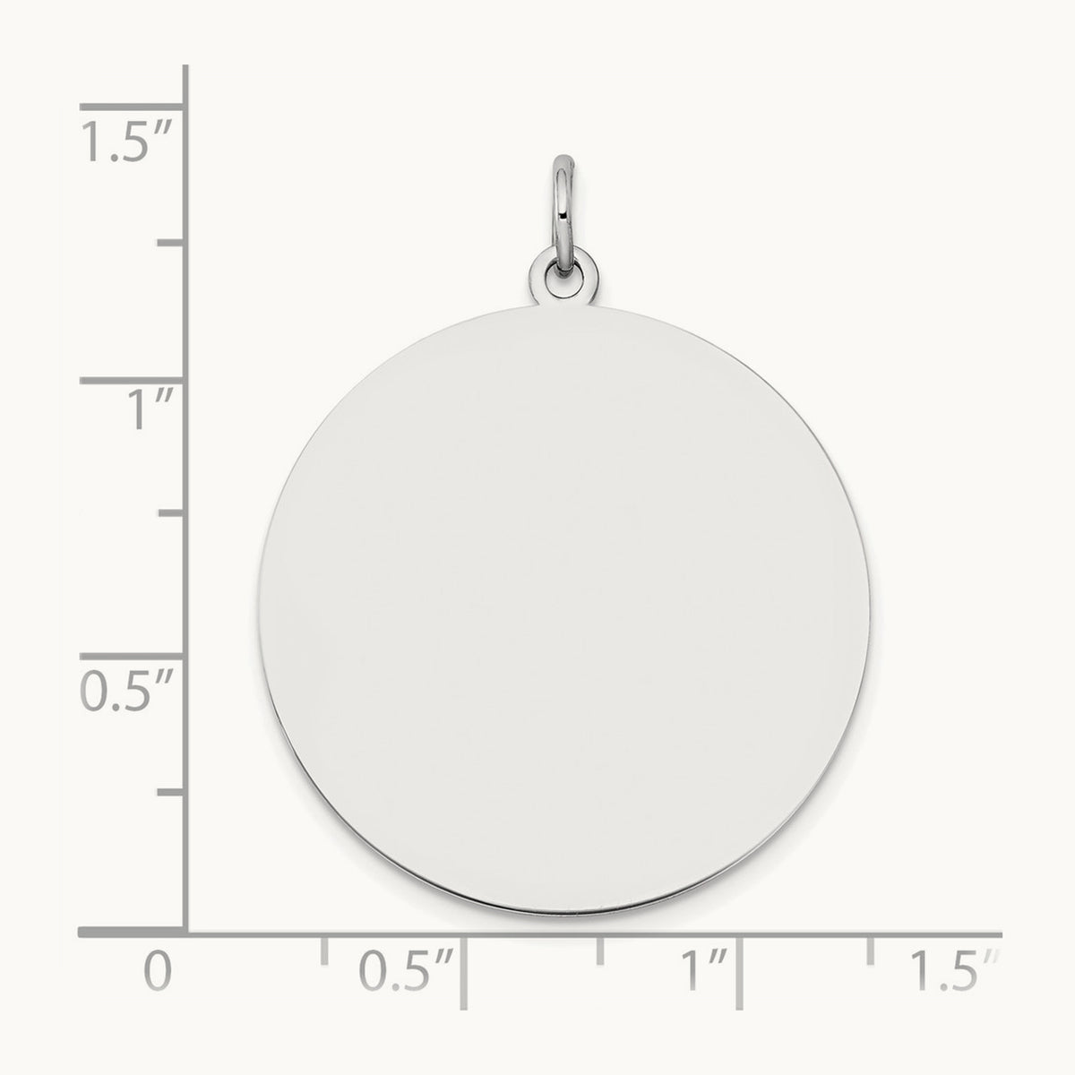 Plain .035 Gauge Round Engravable Disc Charm — 29mm