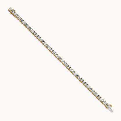Princess/Round Tennis Bracelet, 10.00 ct tw Lab-Grown Diamond — 14K Yellow Gold