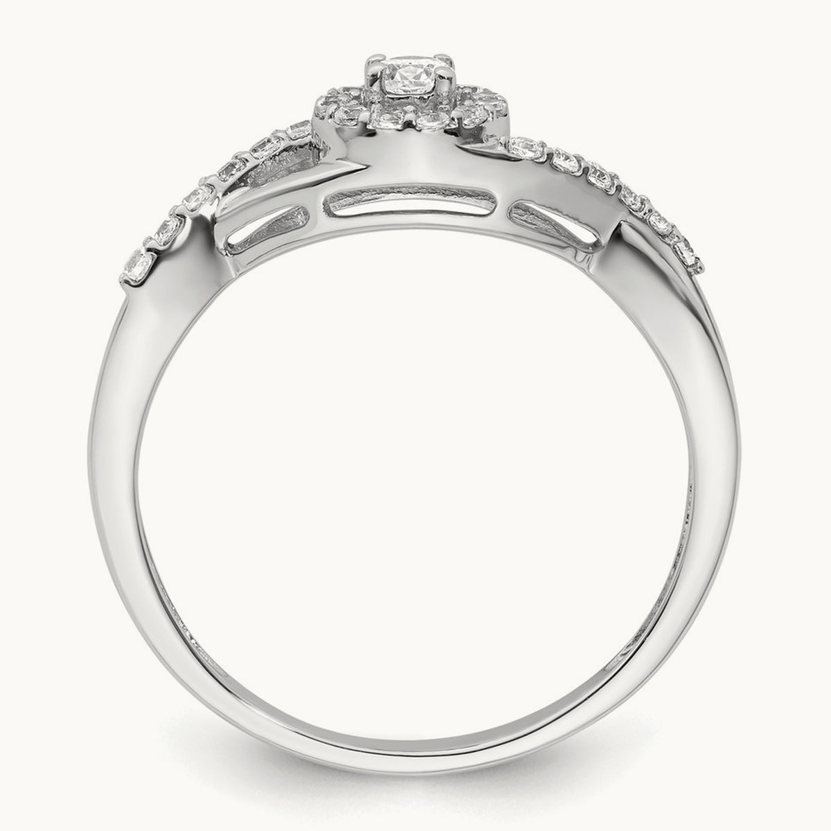 Halo Engagement Ring, 0.25 ct tw Lab-Grown Diamond