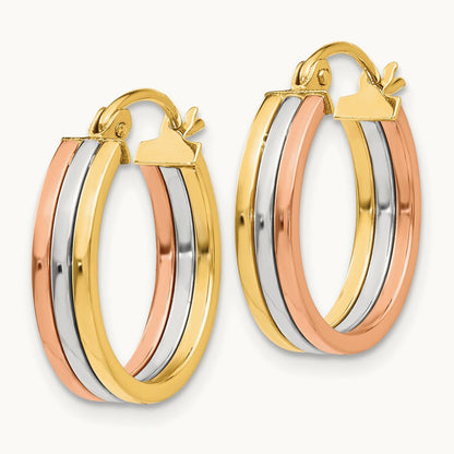 Tri Color Hoop Earrings — photo set