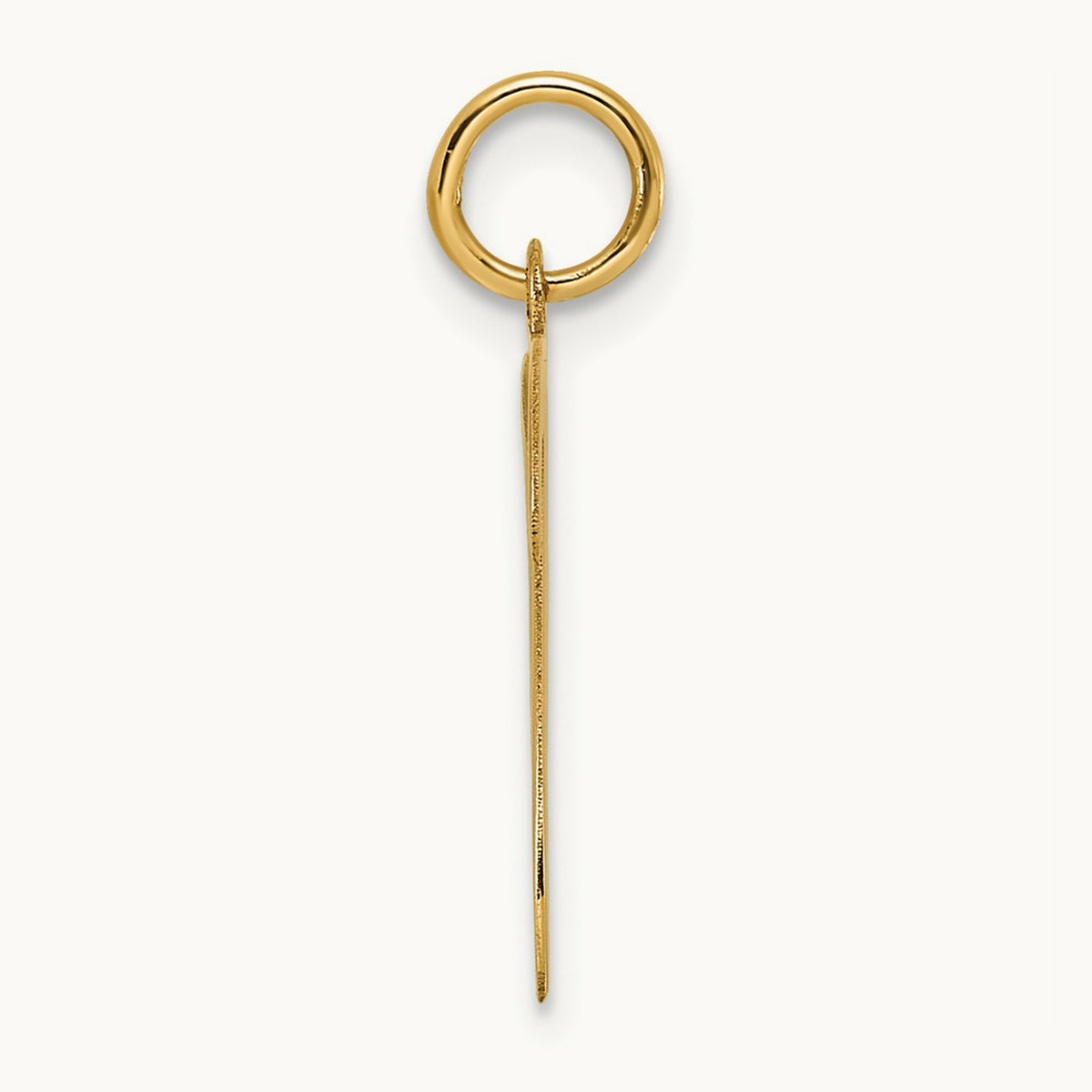 Large Script Initial Charm — 14K Yellow Gold, W