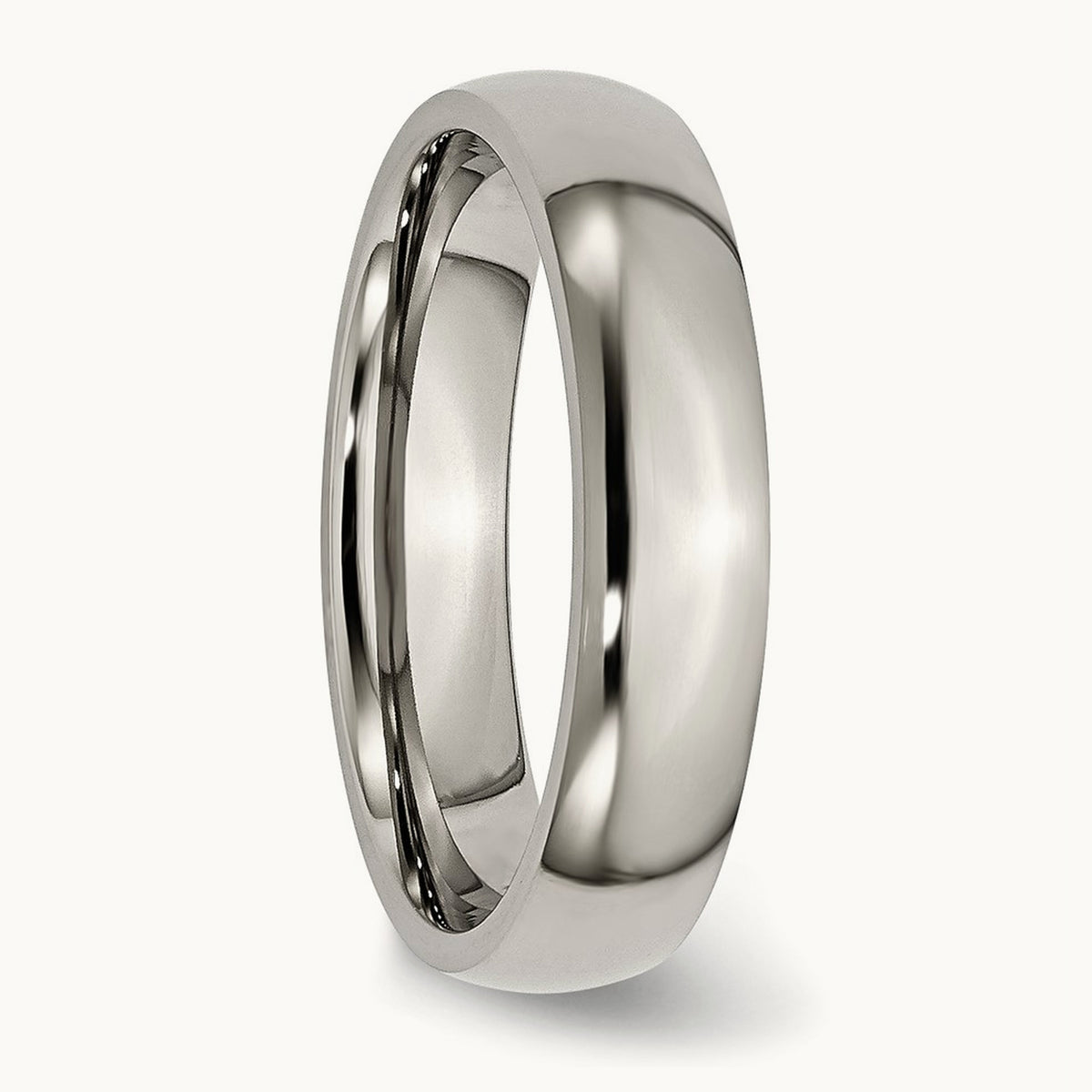 Polished Half Round Band — 5mm, 7.5